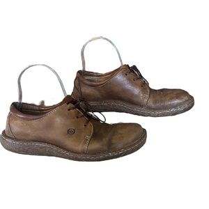 Born brown leather oxford tie shoe career work dress
